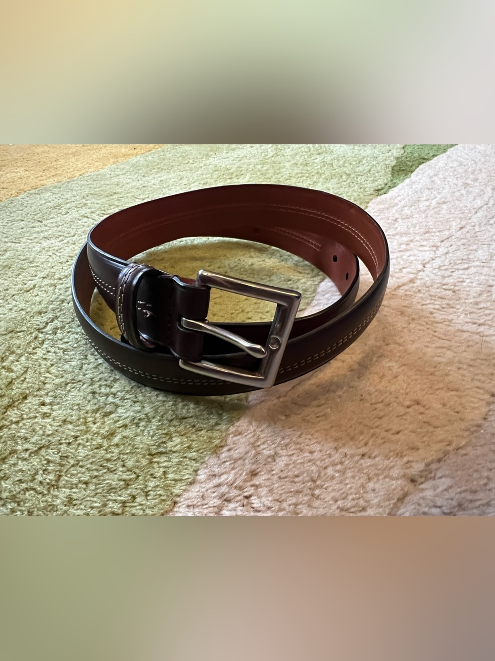 COACH, Leather belt Made in Italy. Men's, Brown